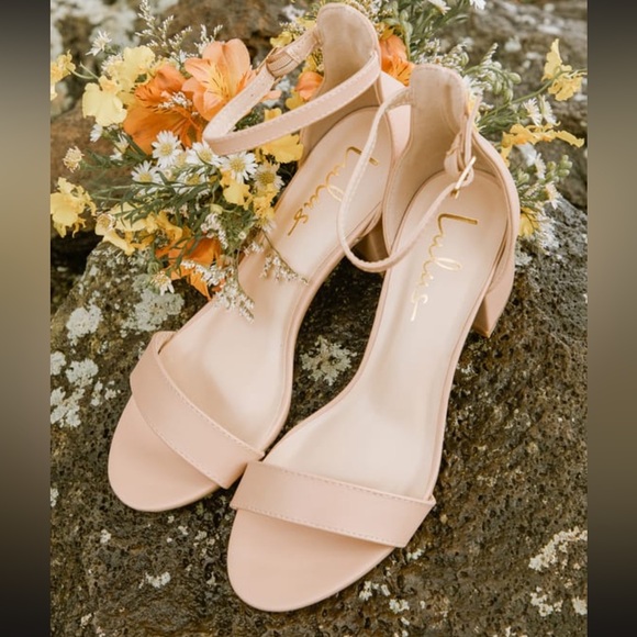 S5 - Lulus pink: tan Harper almond ankle strap heel size 7 - Picture 3 of 14